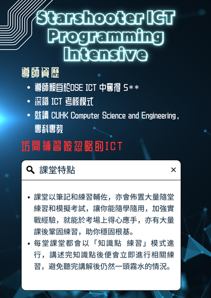 DSE S.4-6 ICT Online Programming Intensive