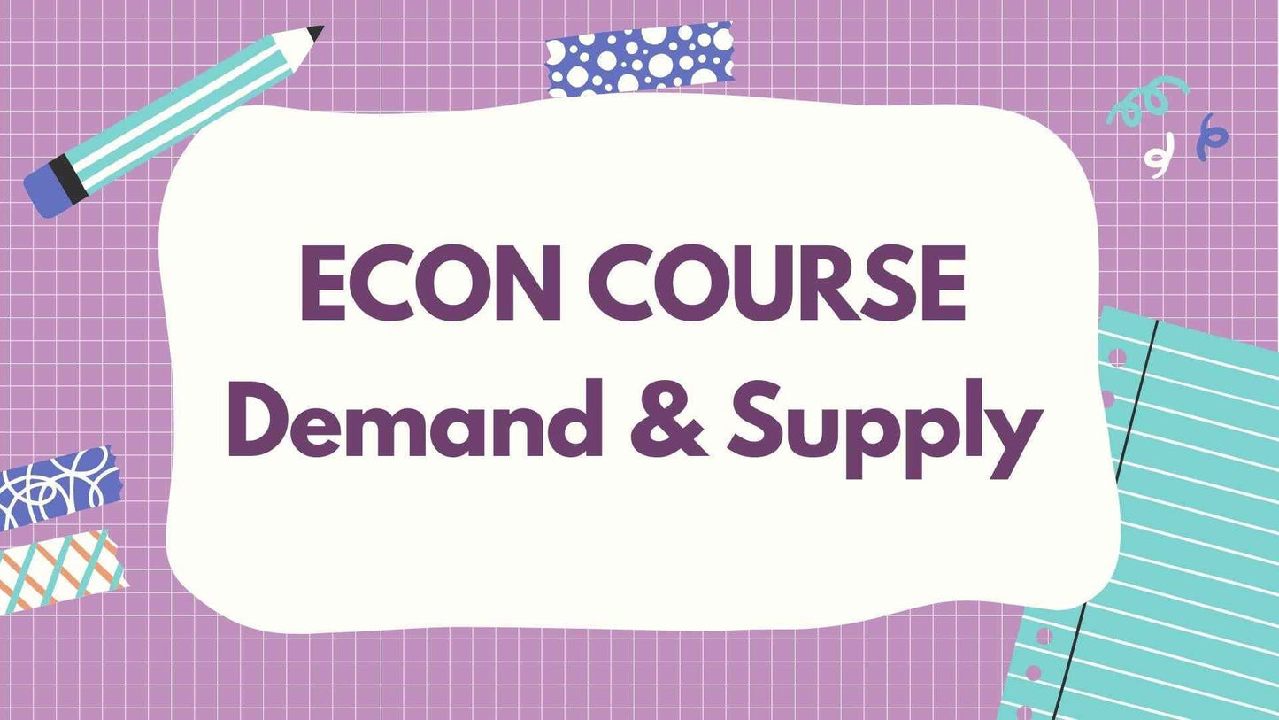 [優惠組合] ECON奪星筆記及Demand & Supply課程