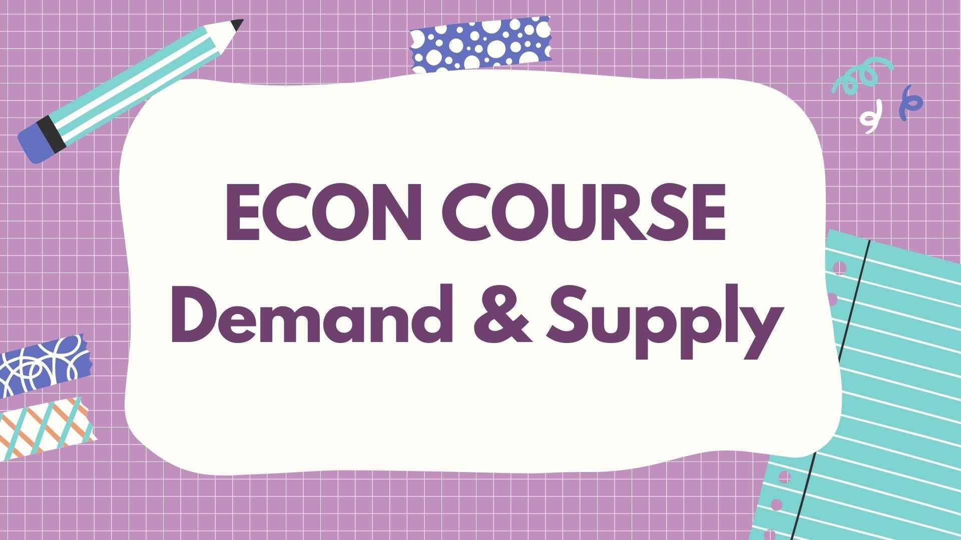 [優惠組合] ECON奪星筆記及Demand & Supply課程